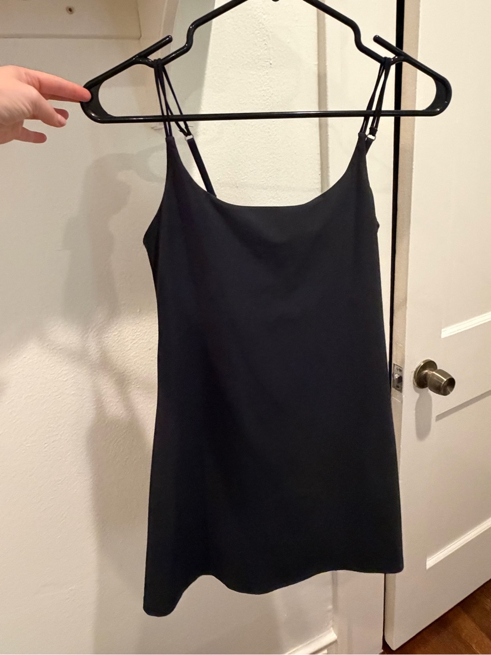 Abercrombie & Fitch Black Mini Active Dress with Double Spaghetti Straps